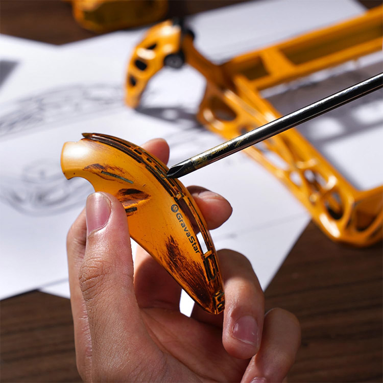 خرید GravaStar Mercury K1 Pro Wireless Mechanical Gaming Keyboard - Battle-Worn Yellow